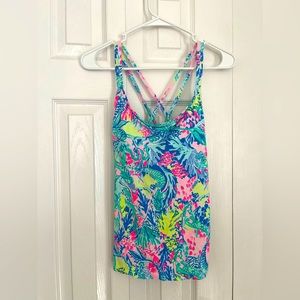 Lilly Pulitzer mermaid luxletic workout top